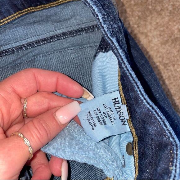 Hudson Collin flap skinny jeans 25" waist medium wash double button W/ stretch - Picture 4 of 9